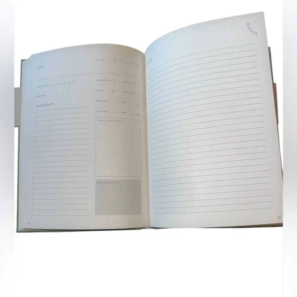 Paper Green 'Eat Well' Recipe Journal.